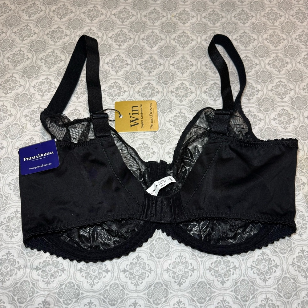 PrimaDonna Divine Seamless Non Padded Black Lace Bra Size 40G - Picture 5 of 13